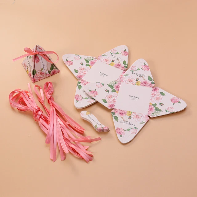 24 pezzi scatole caramelle triangolo creativo personalità scatole regalo biscotti