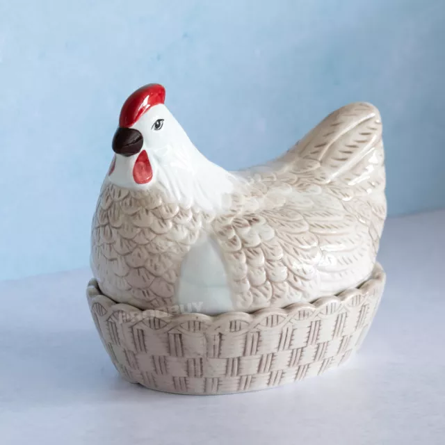 Mason Cash Brown Hen Egg Holder Kitchen Storage Nest Basket Cockerel Chicken 3