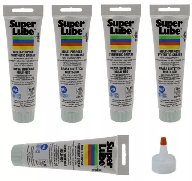 100 x Super Lube 82340 Multi Purpose Synthetic Grease USDA Dielectric PTFE 1 ml