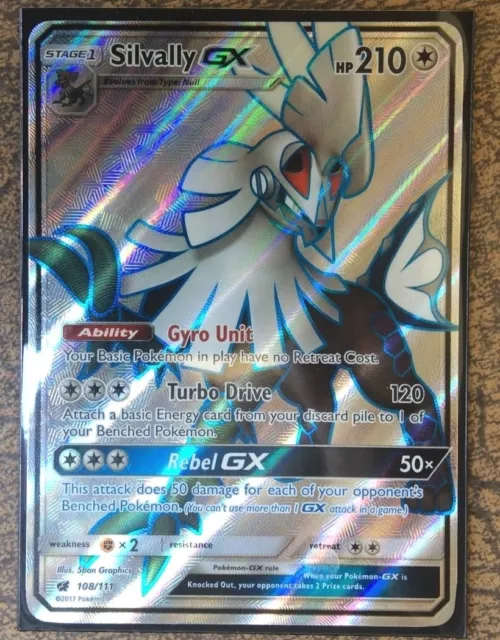 Pokemon Card SILVALLY GX  Ultra Rare FULL ART 108/111 CRIMSON INVASION *MINT