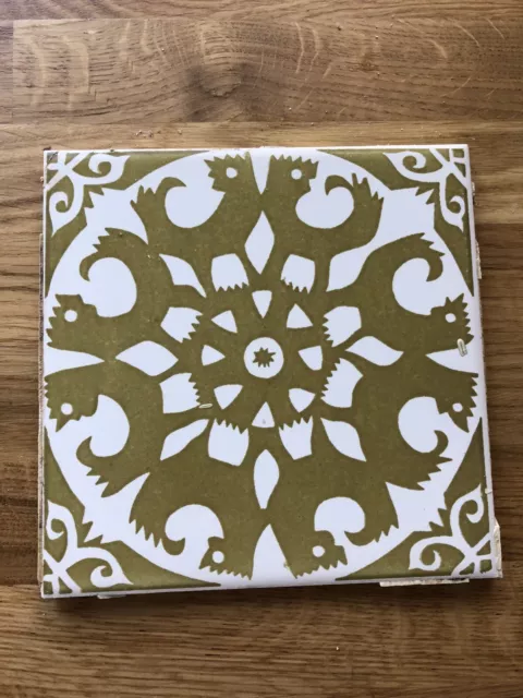 RARE PEGGY ANGUS CARTER VINTAGE 1970s retro, Reclaimed CARTER WALL TILE