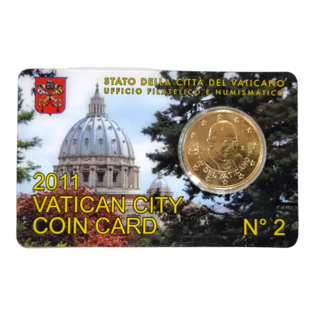 Vatican 50 centimes Euros 2011 Benedict XVI UNC Sealed coin Euro Coins