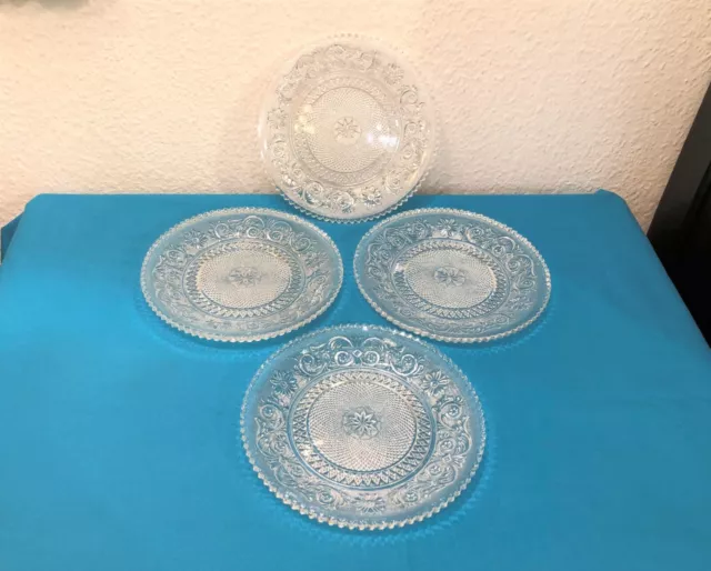 1 assiette en cristal de BACCARAT signé Modèle ARABESQUE 20cm Plat Table Dessert