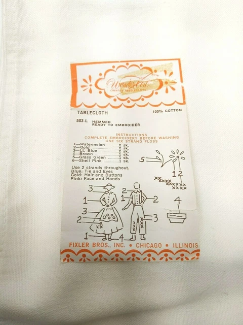 Patrón de pareja holandés estampado con punta de cruz y punta de aguja 46 X 46 pulgadas cuadradas