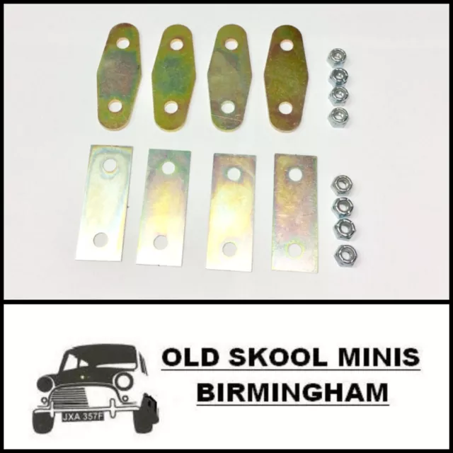 Classic Mini Internal Door Hinge Fitting Kit Zinc Plates,Spacers & Nuts Mk3  Bh3