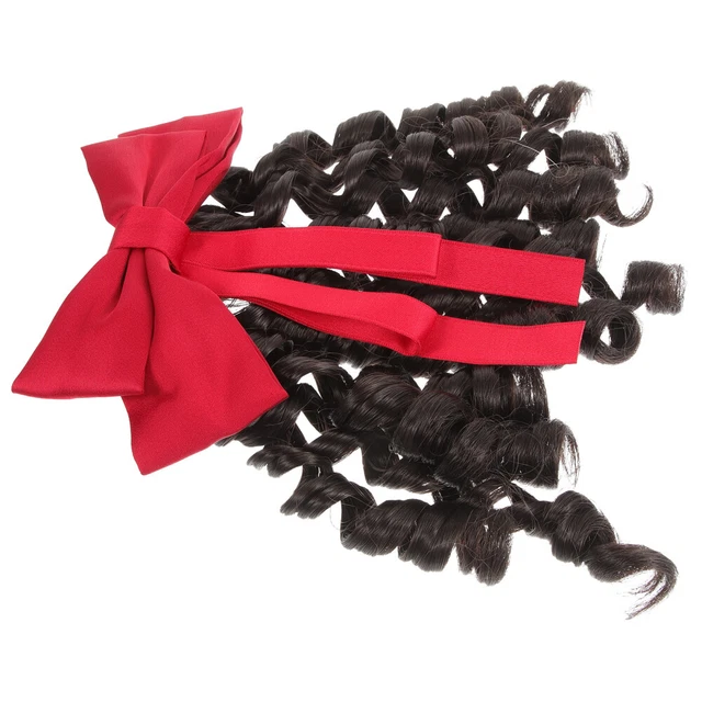 Fiocco, parrucca lunga, riccia, ondulata, ballo di fine anno, cosplay, capello,