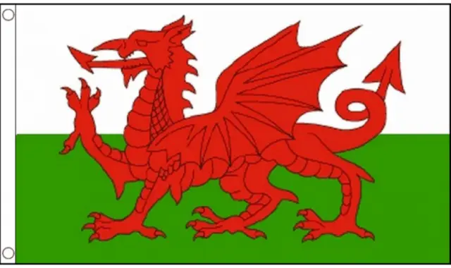 Gales Nacional Bandera Ataúd Cortina Con Speedy Despacho