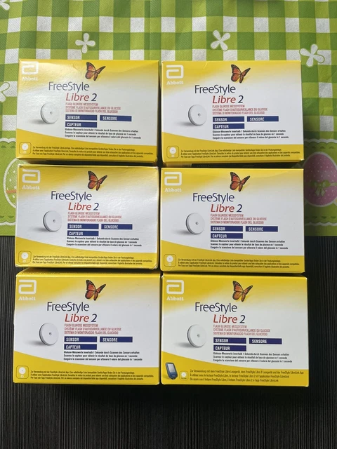 6x Freestyle Libre 2 sensores nuevo embalaje original
