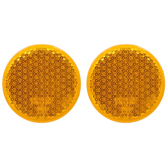 2x Reflektor Orange Rückstrahler Seitenstrahler Für Anhänger Wohnmobil Bauwagen