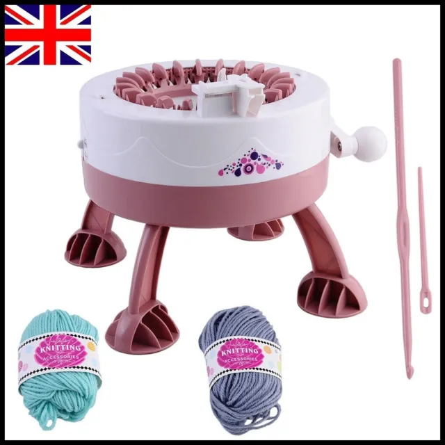 22 Needle Kid Knitting Machine Big Hand Weaving Loom DIY Scarf Hat Child Toy UK