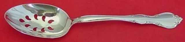 Rose Tiara by Gorham Sterling Silver Serving Spoon Pierced 9-Hole Custom 8 1/2"