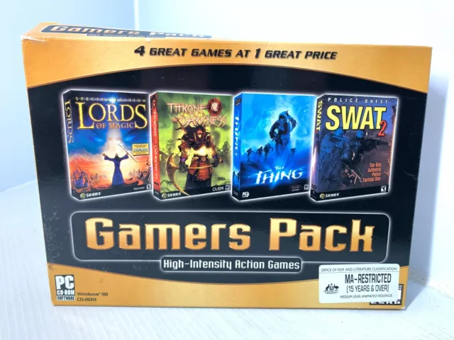 Gamers Pack - PC Big Box 4 Pack Lords of Magic The Thing Swat 2 Sierra Vintage