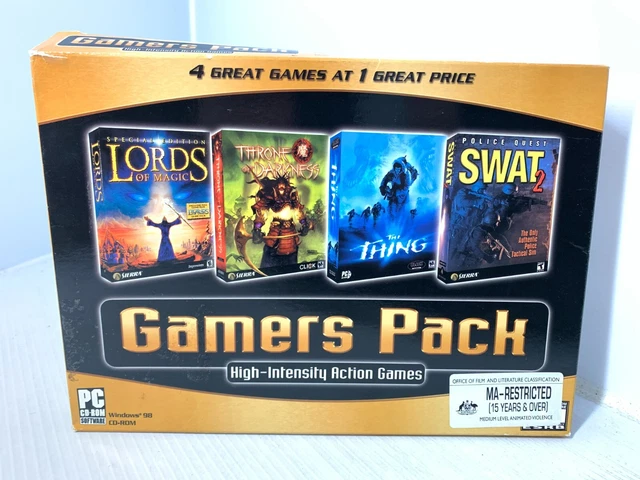 Gamers Pack - PC Big Box 4 Pack Lords of Magic The Thing Swat 2 Sierra Vintage Gamers Pack - PC Big Box 4 Pack Lords of Magic The Thing Swat 2 Sierra Vintage