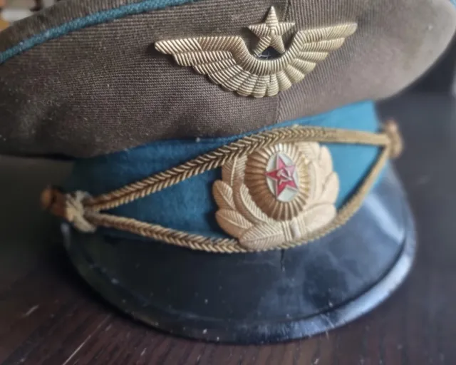 UDSSR Schirmmütze Sowjetunion Militär Offizier Russland Luftwaffe