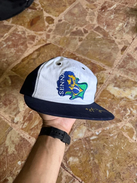 BERRETTO DA BASEBALL Ayrton Senna Racer blu ricamo cappello snapback uomo donna camionista EUR 9,77 - IT