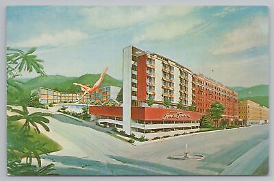 Hotel & Resort~The Majestic Hotel~Towers And Baths~Vintage Postcard