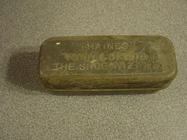 Haines The Shoe Wizard Shoe House York PA Vintage Steel Box Model of 1916