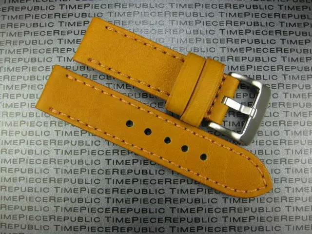 New 24mm BIG Soft COW Leather Strap Mustard Brown Watch Band BREITLING Brown x1