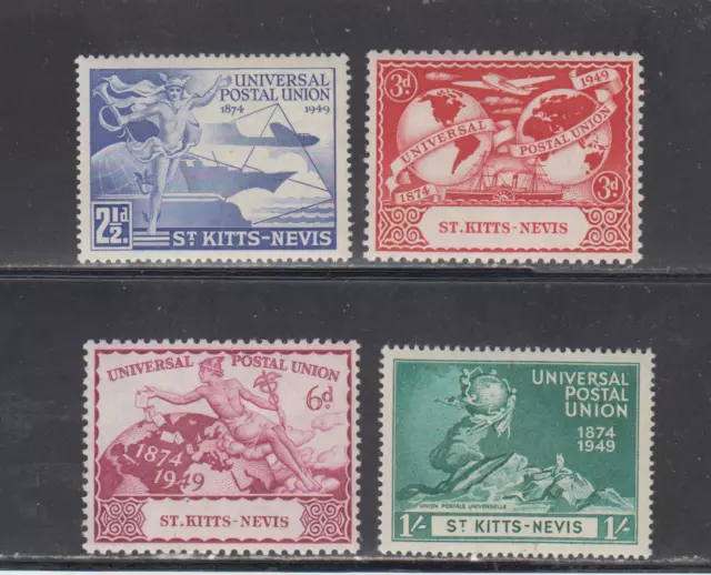 St-Kitts- Nevis  : 1949 - Upu -  Mlh - Scott # 95-98  Cplt. Set