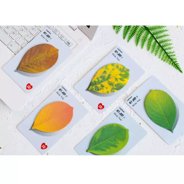 Cute Leaf Shape Sticky Notes Novelty Sticky Note Pad Bookmark Memo Index Tab Pag