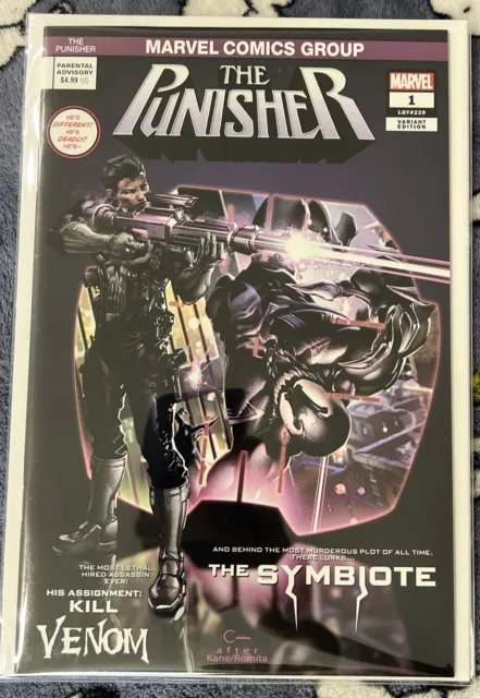 The Punisher #1 Clayton Crain Variant Purple Cover Asm #129 Homage 2018