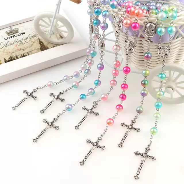 FIRST HOLY COMMUNION ROSARY BEADS Gifts Girl Boy StarrySky Quality Rosaries +BAG