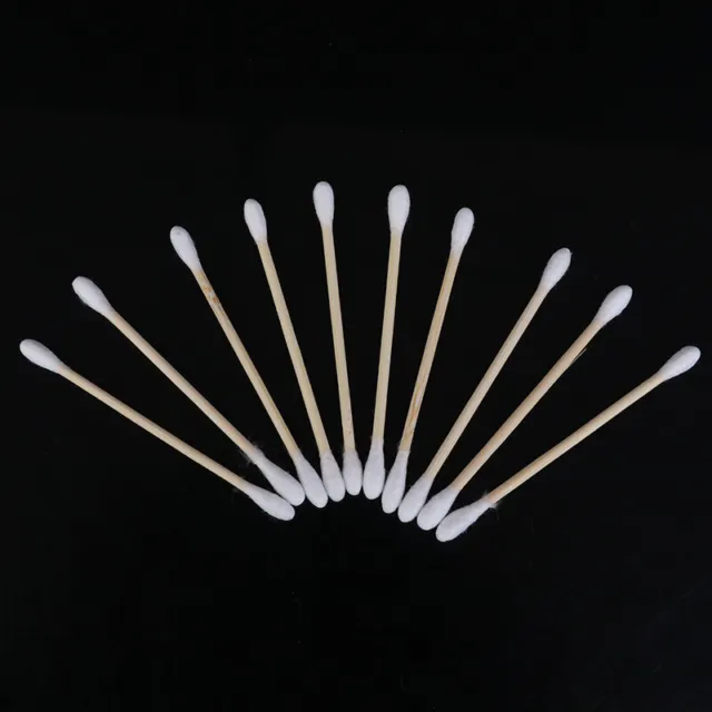 100Pcs Double Head Disposable Makeup Cotton Swab Cotton Buds Daily Cleaning T#km 12
