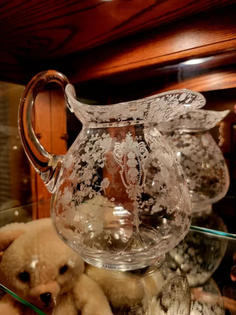 Cambridge Crystal Rose Point 80 oz. Doulton Pitcher RARE