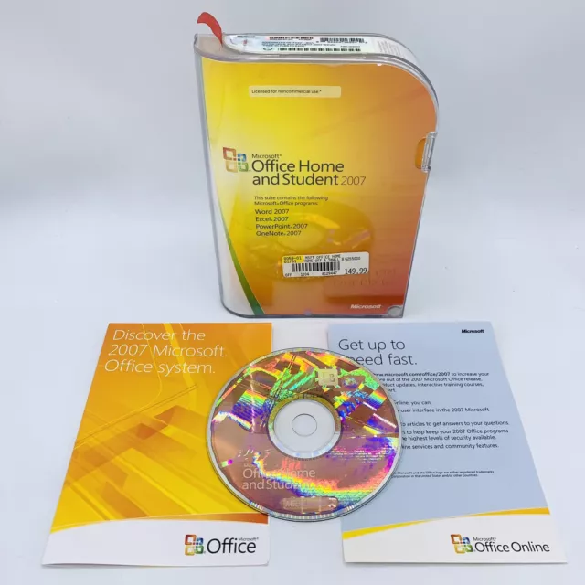 Microsoft Office Home and Student 2007 w/ Key, Excel Word Powerpoint, Genuine Microsoft Office Home and Student 2007 w/ Key, Excel Word Powerpoint, Genuine