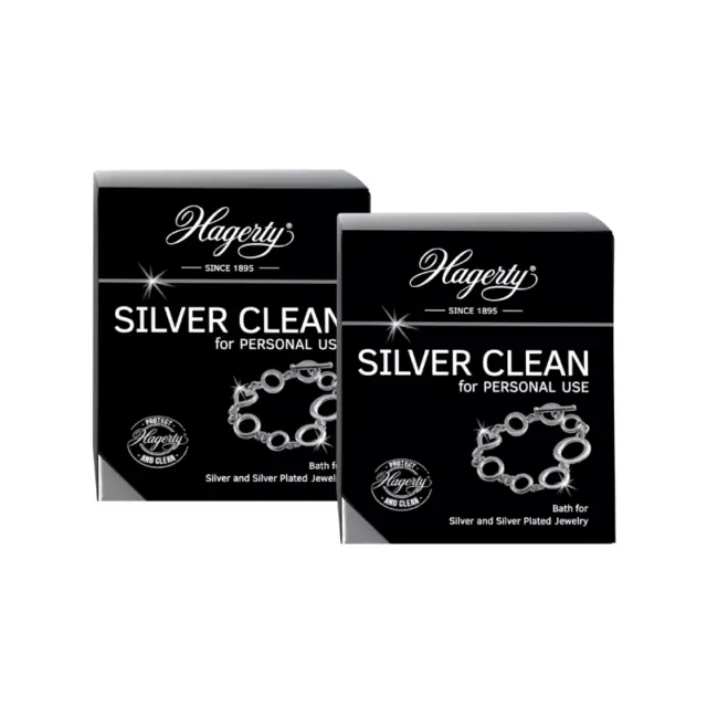 2 x Hagerty Silver Clean 170ml Dip bath for silver and silver-plated jewellery