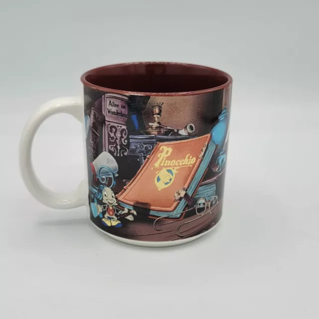 Vintage Walt Disney Pinocchio Coffee Cup Mug Geppetto Figaro Brown Made in Japan