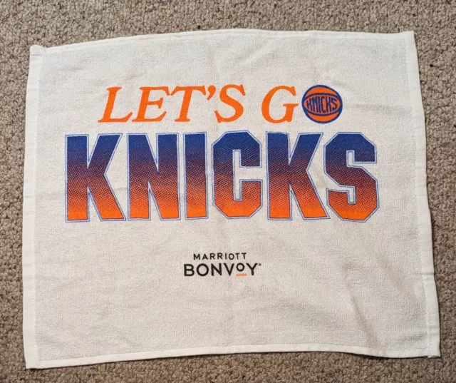 NY Knicks Basketball Rally Towel - 4/30/24 Game "Let's Go Knicks" NBA