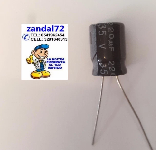 1000uF 10V Kit 10 Pezzi Condensatore Elettrolitico - Foto 5