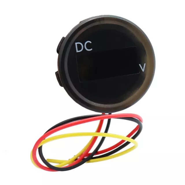 0-100V IP67 Waterproof Digital LED Motorcycle Voltmeter Voltage Gauge (Black)