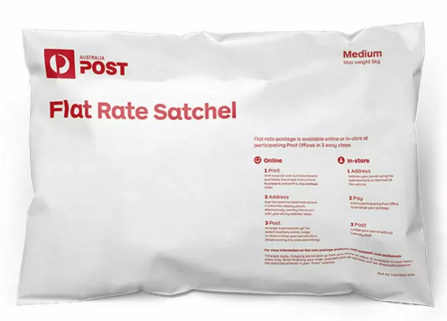 Australia Post Flat Rate Satchel Medium (100 bag pk) - excludes postage