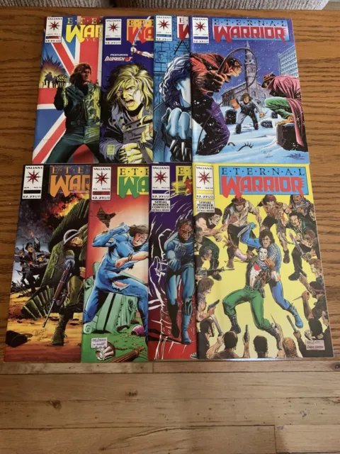 Lot of 8 Valiant Comics Eternal Warrior 1992 - 1993 #'s 5 7 9 11-14, #1 Yearbook