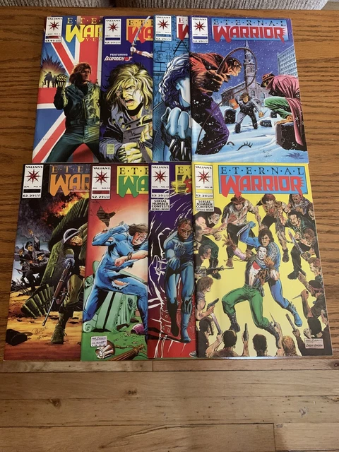 Lot of 8 Valiant Comics Eternal Warrior 1992 - 1993 #'s 5 7 9 11-14, #1 Yearbook