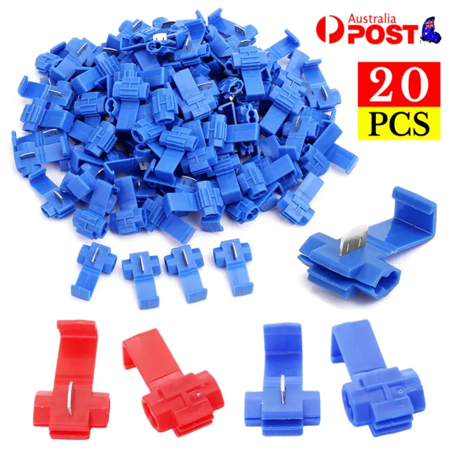 100PCS Wire Connector Scotch Lock Quick Splice Red And Blue Wire Terminals AU