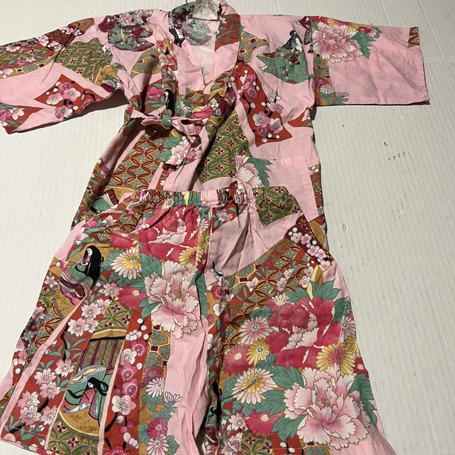 Toddler Girls Japanese Kimono Small S Pink Asian Traditional Wear Kids