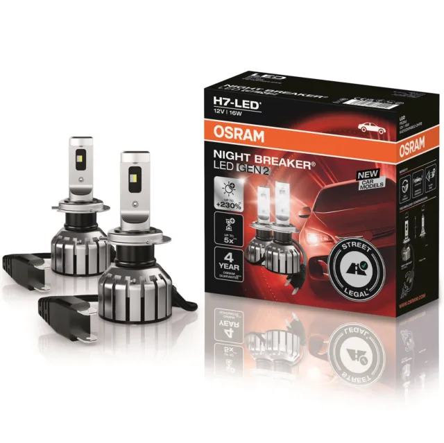 OSRAM Night Breaker H7 LED GEN 2 Glühlampe +230% Scheinwerfer straßenzugelassen