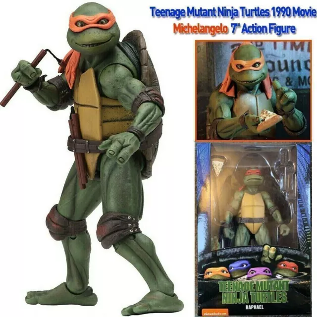 NECA TMNT 1990 Film 7" Teenage Mutant Action Figur Movable Toys Ninja Turtles 2