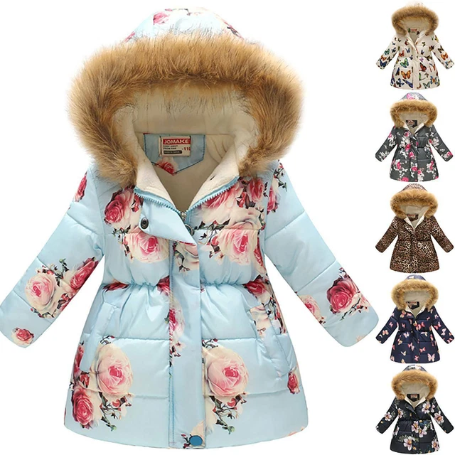 Parka Bambini Ragazze Invernale Giubbotto Giacca Cappuccio Cappotto Imbottito