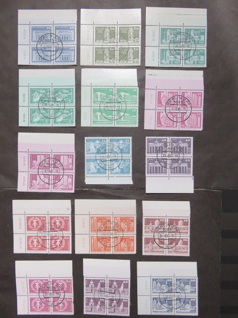 DDR 1973-1974 AUFBAU in der DDR Kleinformat 15x ZD 4er Blöcke runder ...