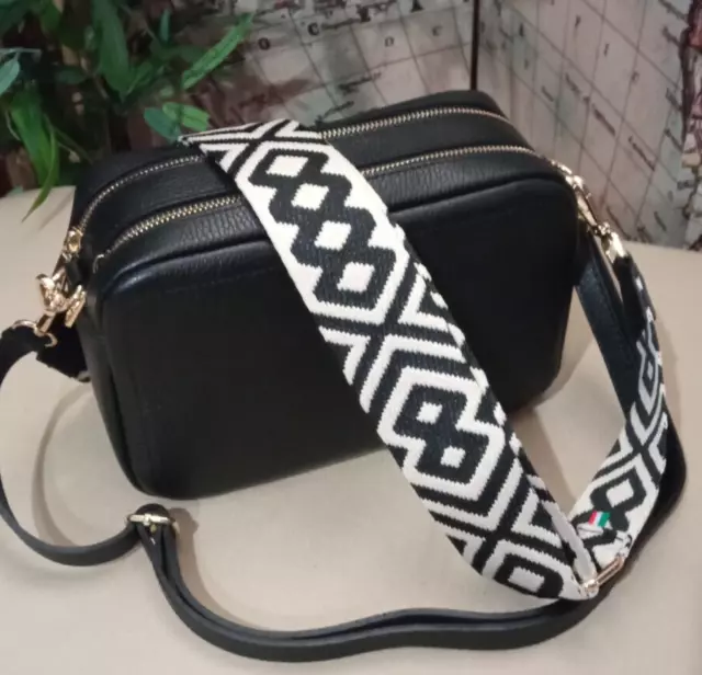 Bolsa de jabón MEDIANA para mujer y niña, color negro con 2 correas para el...