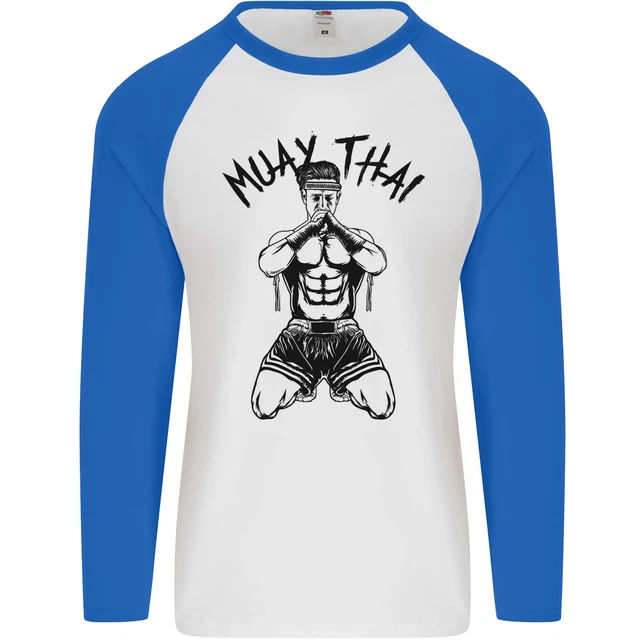 Maglietta da baseball Muay Thai Fighter arti marziali miste MMA da uomo L/S 3