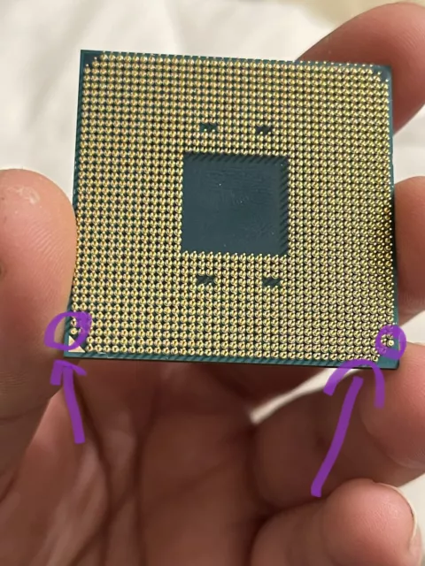 2 Pins Broken- AMD Ryzen 5 1600X R5 3.6 GHz Six Core Twelve Thread CPU Processor 3