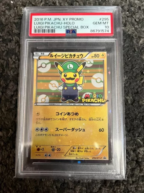 PSA10 2016 Pokemon Japanese Promo #295/XY-P Luigi Pikachu - Holo