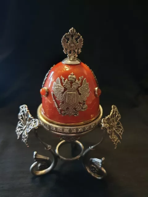 Faberge Ei mit Ständer 84er Silber 1896