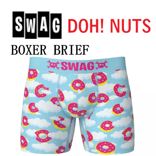 MENS SWAG THE Simpsons Christmas Homer Blue Boxer Brief Size L (34