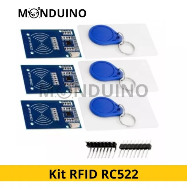 Kit RFID RC522 Lecteur, Puce et Carte pour Arduino et Raspberry(A018)